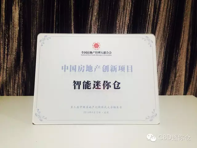 CBD迷你仓荣获“中国房地产创新项目奖”(图2)